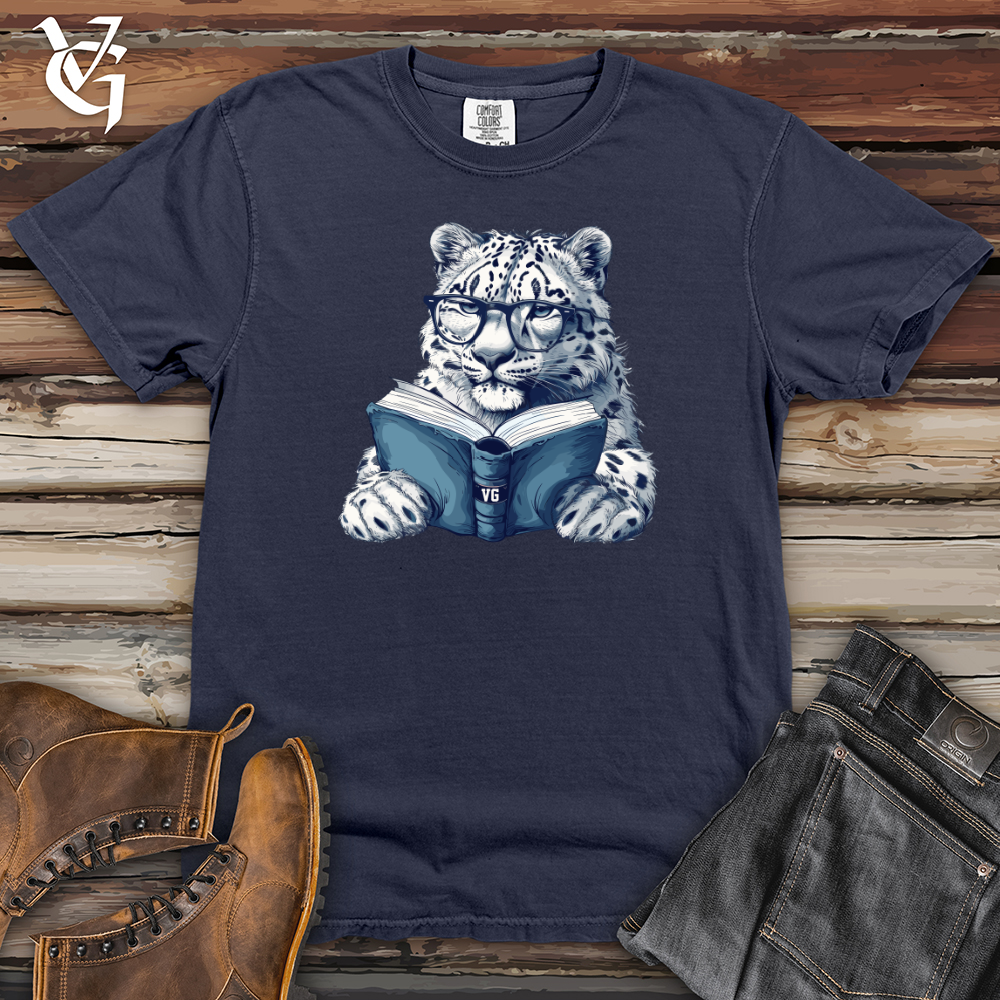 Viking Goods Scholarly Snow Leopard Heavy Cotton Comfort Colors Tee Navy / L