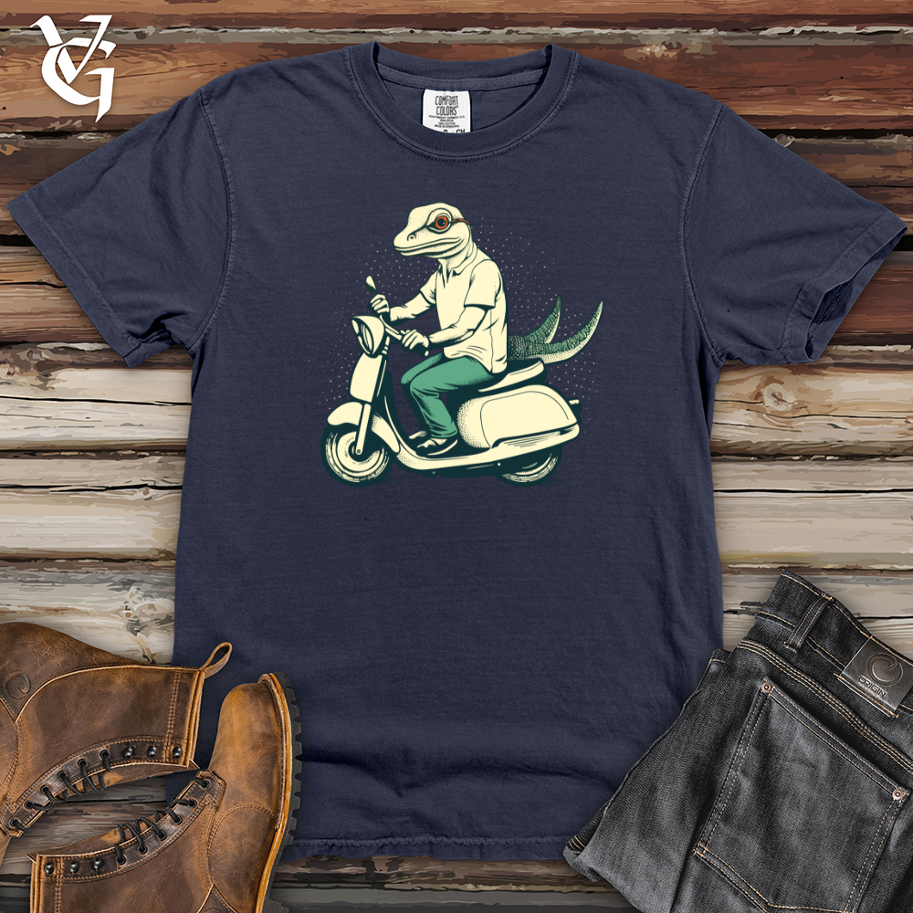Viking Goods Scooter Joyride Lizard Heavy Cotton Comfort Colors Tee Navy / L