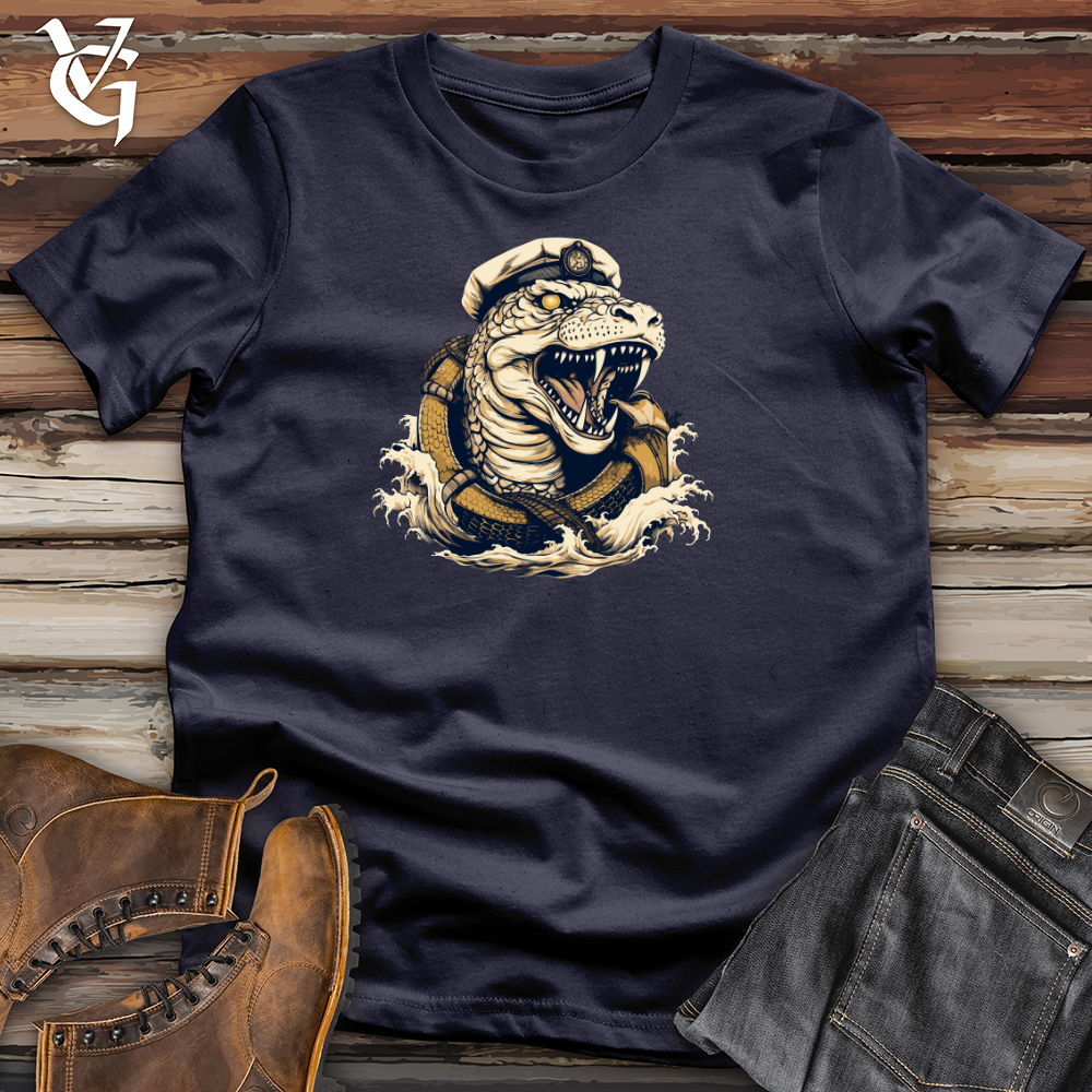 Viking Goods Serpent Sea Captain Cotton Tee Navy / L