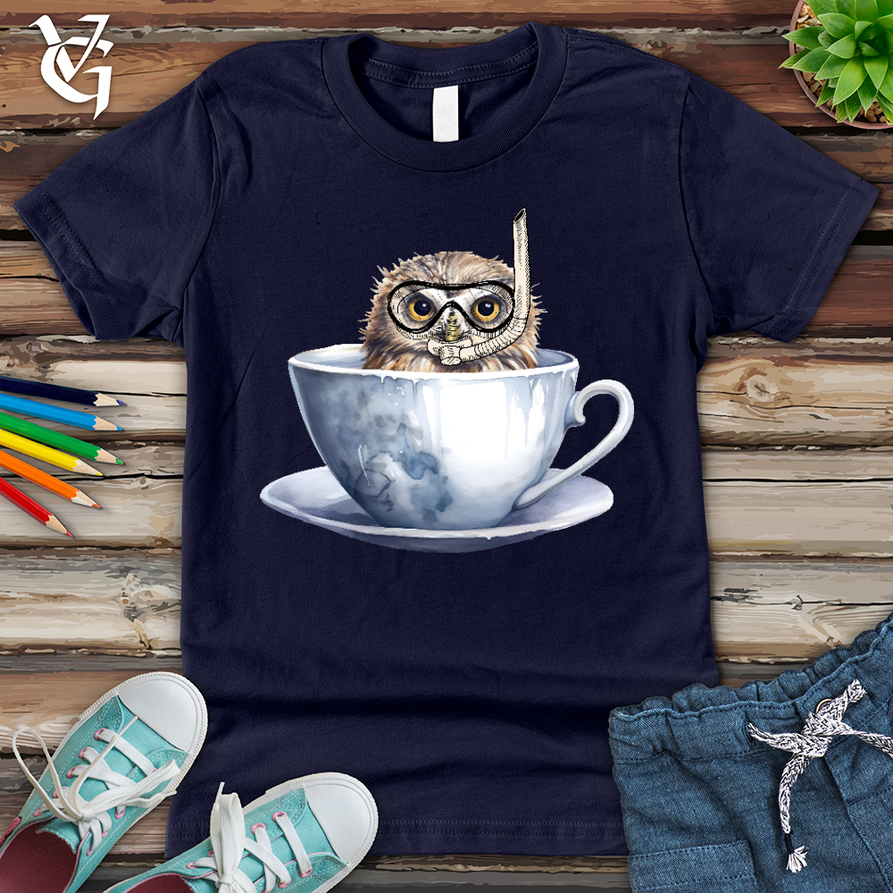 Viking Goods Snorkeling Owl Youth Tee Navy / L