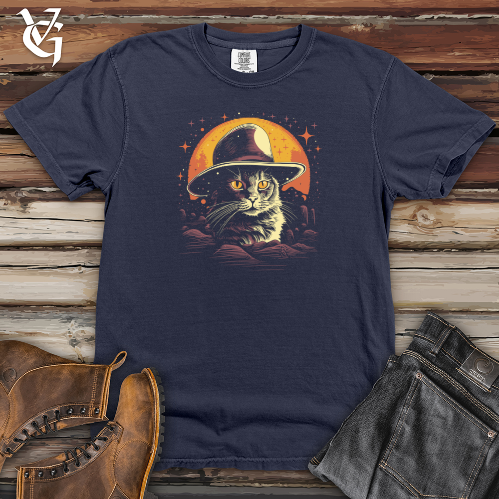 Viking Goods Space Cowboy Cat Adventure 02 Heavy Cotton Comfort Colors Tee Navy / L