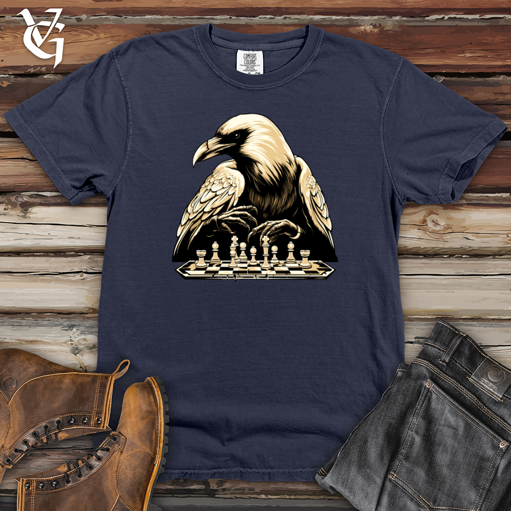 Viking Goods Strategizing Raven Chess Player Heavy Cotton Comfort Colors Tee Navy / L