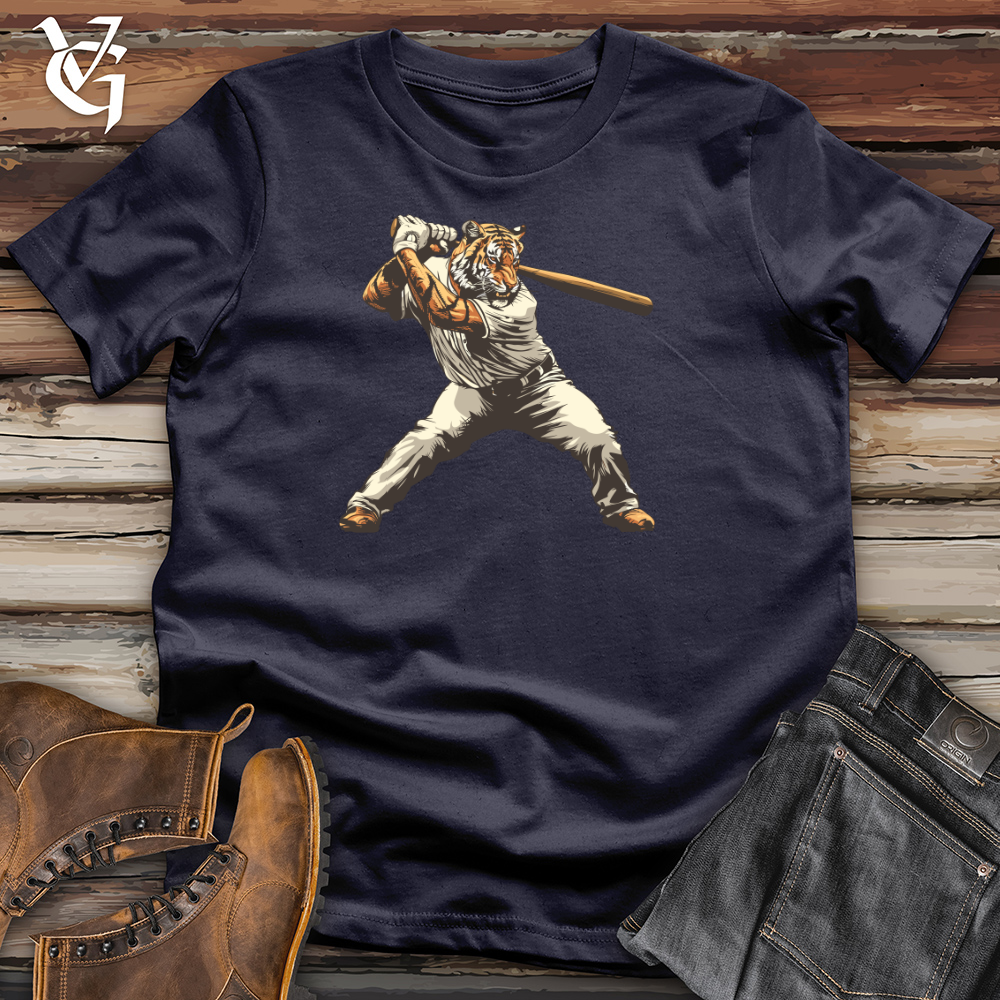 Viking Goods Tiger Slugger Swing Cotton Tee Navy / L