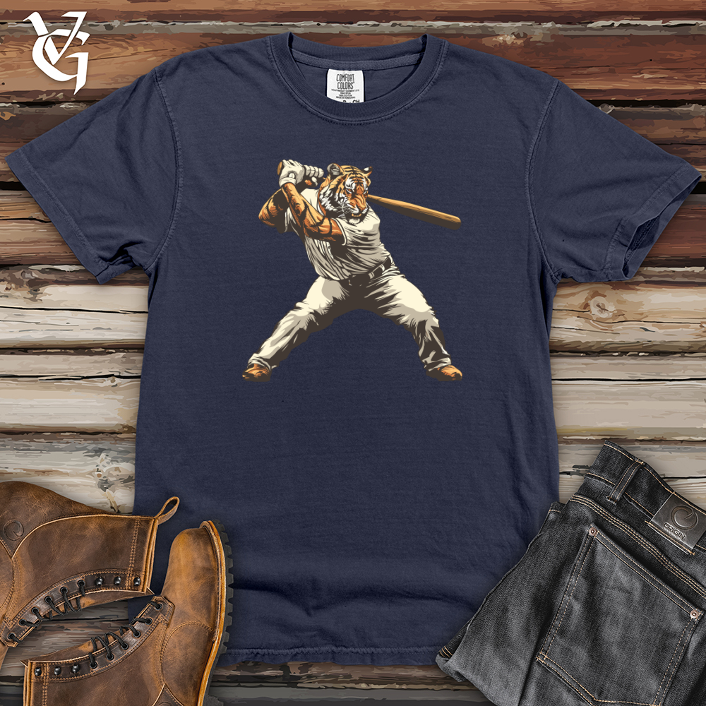Viking Goods Tiger Slugger Swing Heavy Cotton Comfort Colors Tee Navy / L