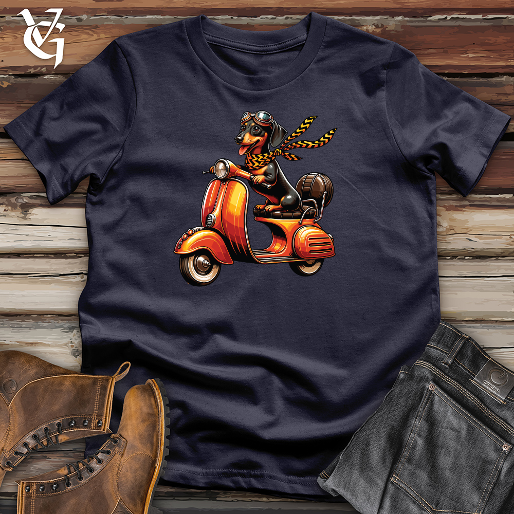 Viking Goods Weiner Dog Scoot Cotton Tee Navy / L