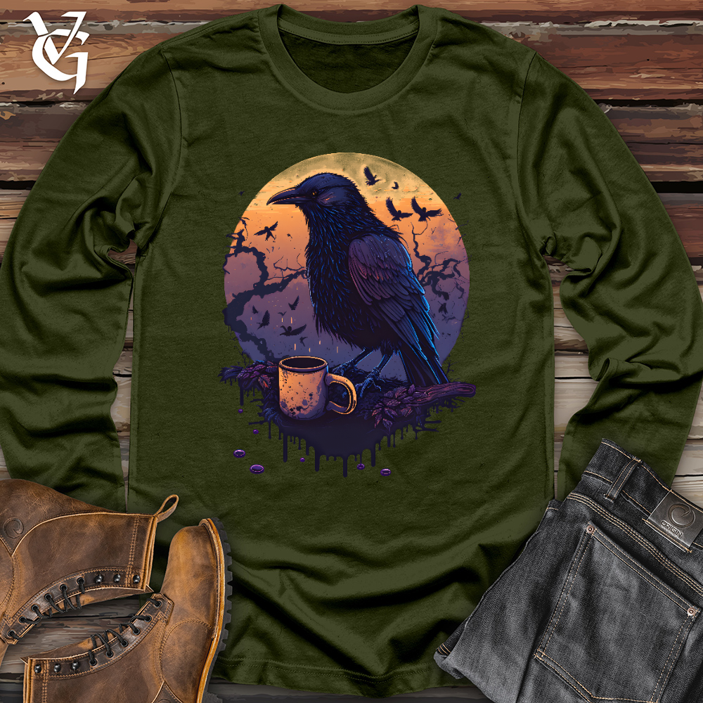 Viking Goods Morning Raven Brew Long Sleeve Olive / L