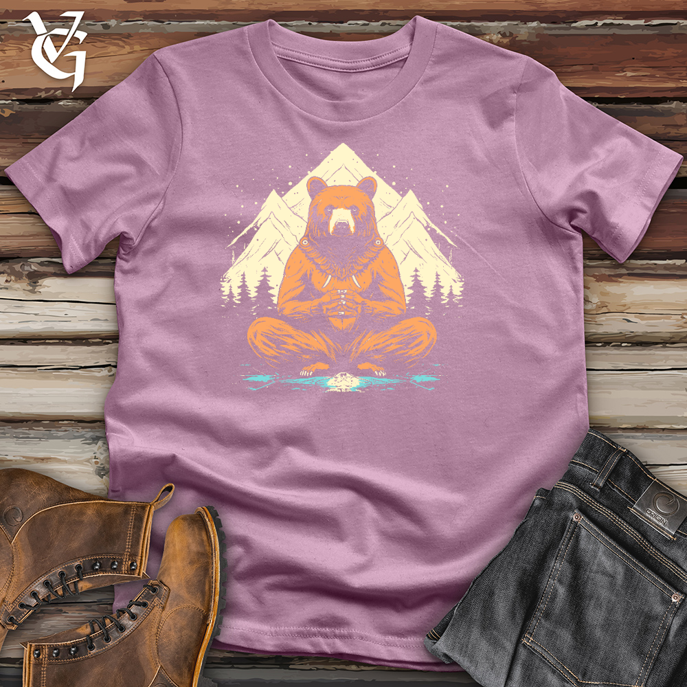 Viking Goods A Bears in Mountain Pose Cotton Tee Orchid / L