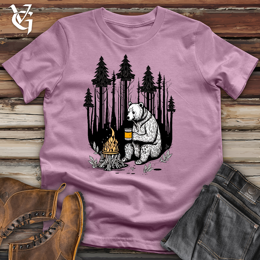 Viking Goods Bear Happy Hour Cotton Tee Orchid / L