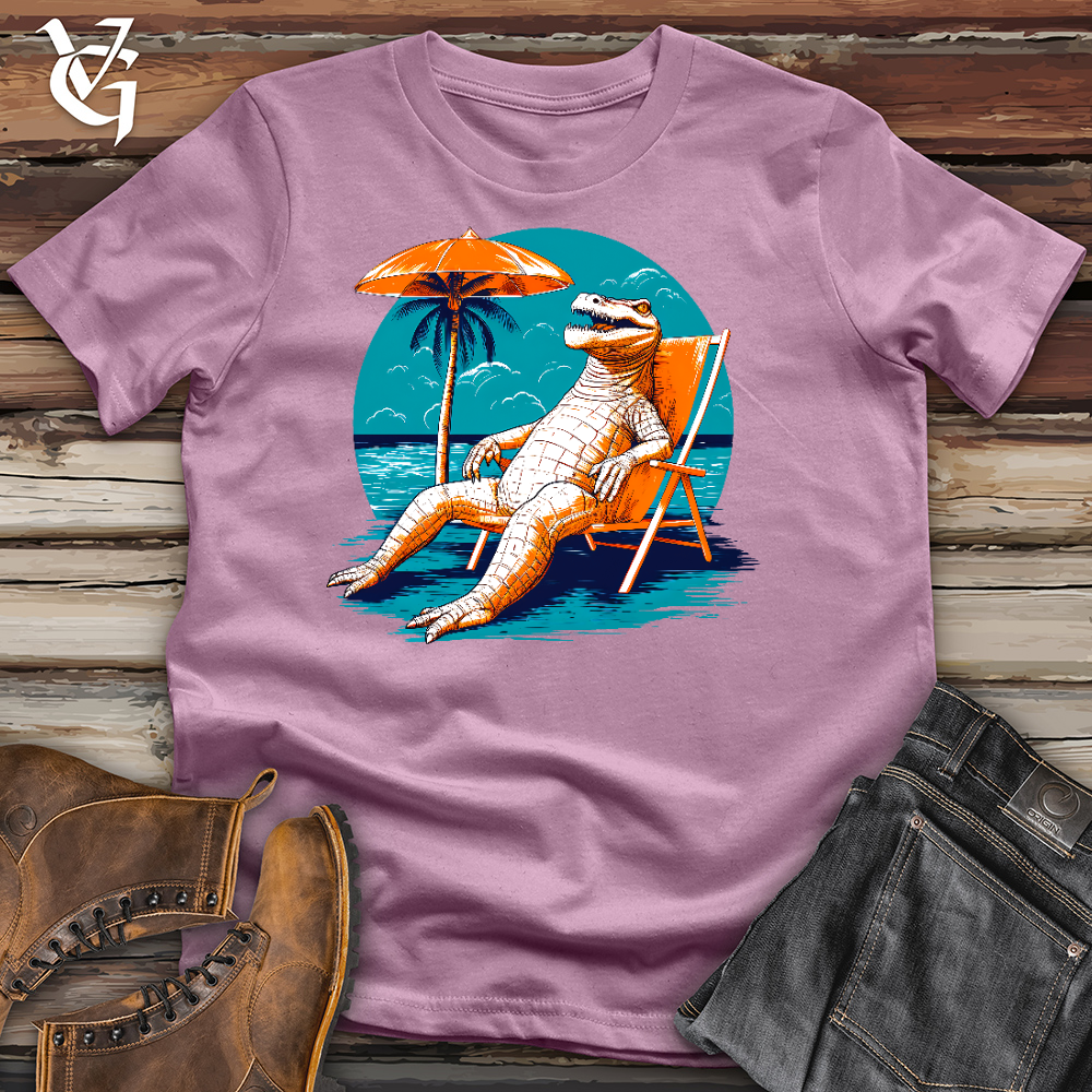 Viking Goods Chillin Crocodile Cotton Tee Orchid / L