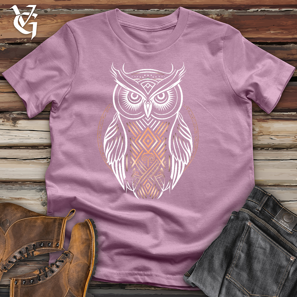 Viking Goods Curious Owl Cotton Tee Orchid / L