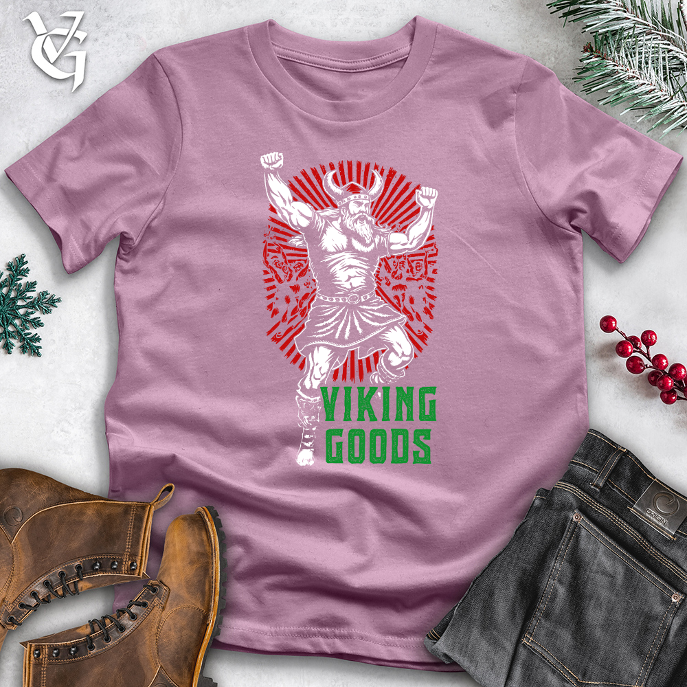 Viking Goods Dancing Viking Santa Cotton Tee Orchid / L