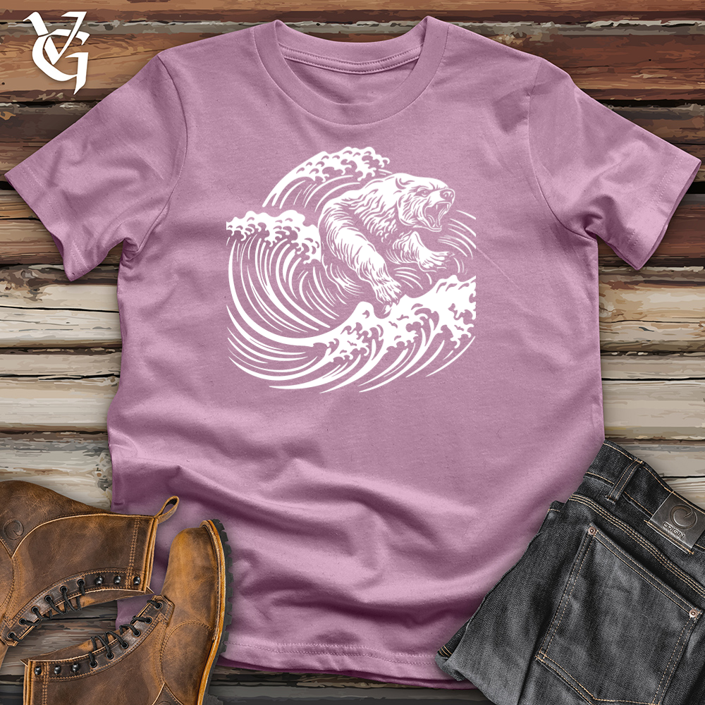 Viking Goods Rider Bear Wave Cotton Tee Orchid / L