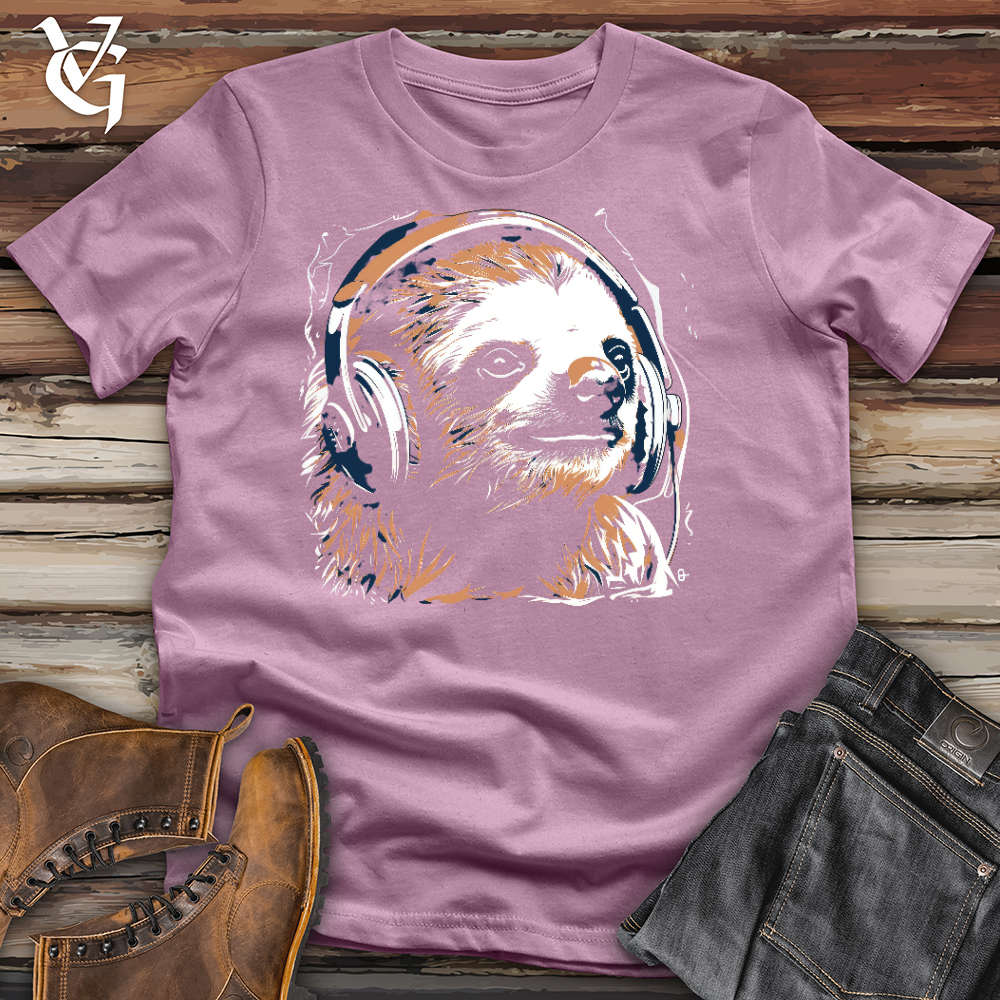 Viking Goods Sloth Studio Chillin Cotton Tee Orchid / L