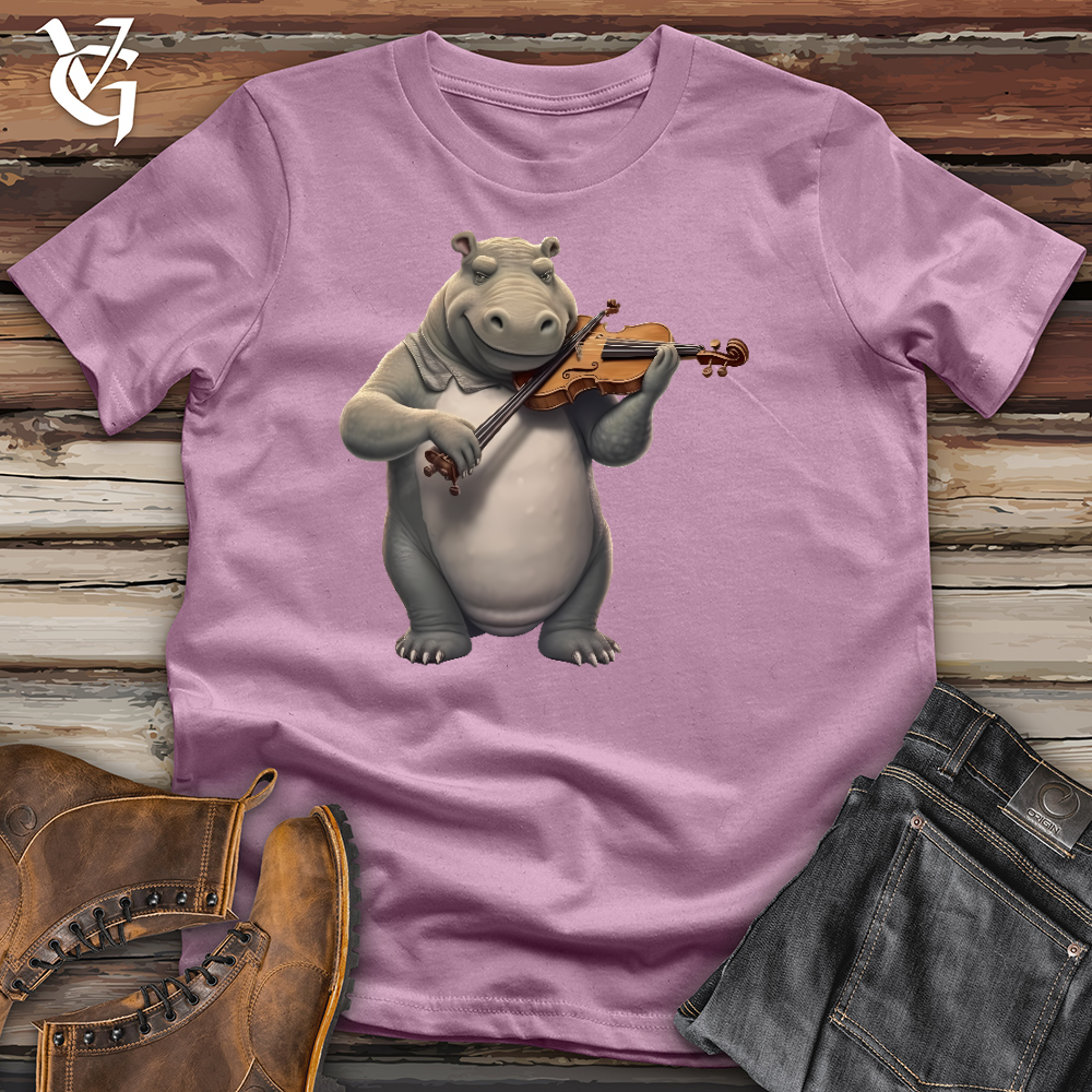 Viking Goods Violinist Hippo Cotton Tee Orchid / L