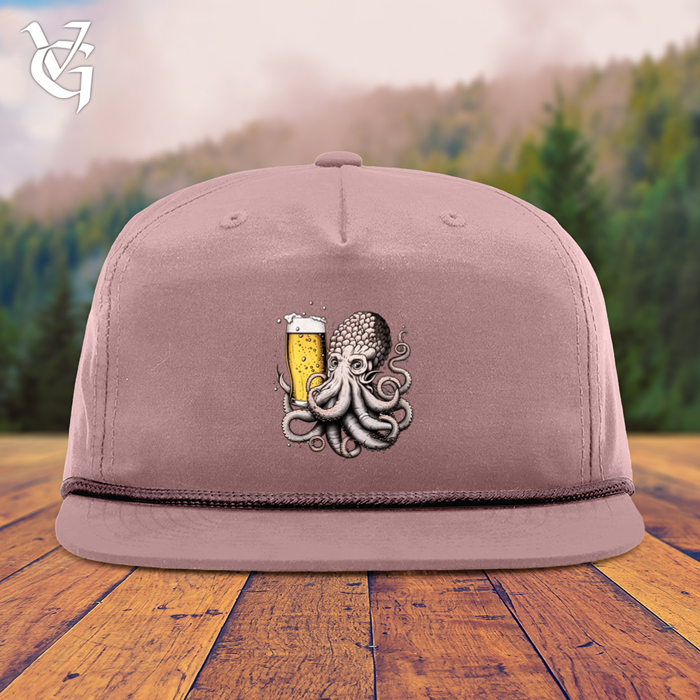 Viking Goods Hoptopus Snapback Cap Pale Peach/ Maroon