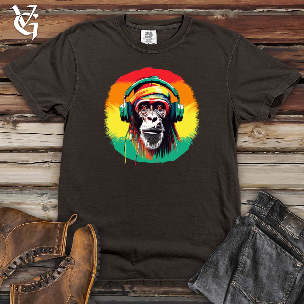 Viking Goods Chimpanzee Music Headphones Heavy Cotton Comfort Colors Tee Pepper / L