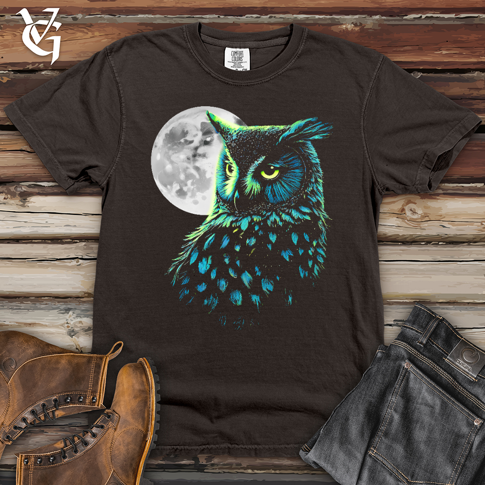Viking Goods Cosmic Moon Owl Heavy Cotton Comfort Colors Tee Pepper / L
