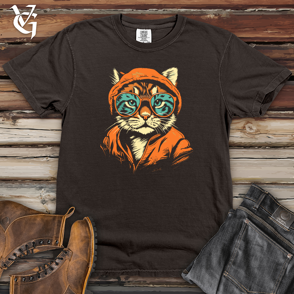 Viking Goods Hipster Cat Attitude Heavy Cotton Comfort Colors Tee Pepper / L