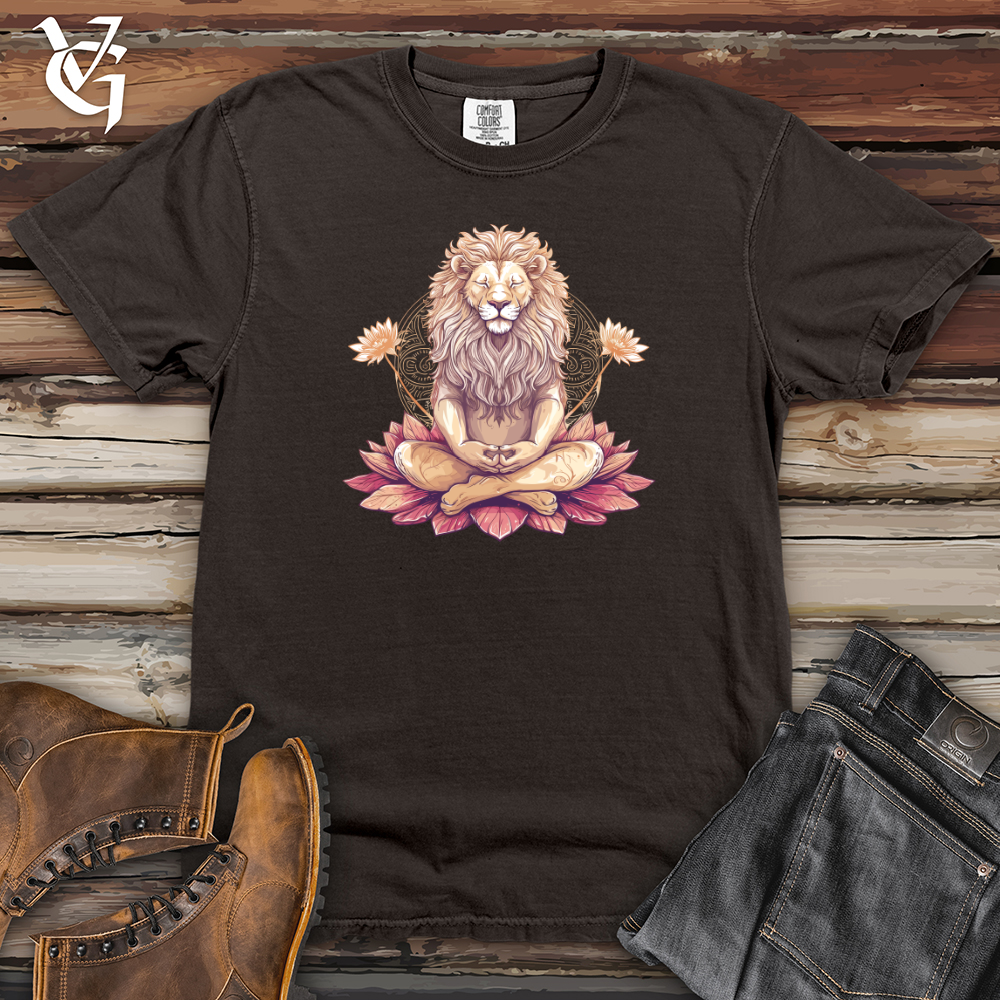 Viking Goods Lion Lotus Serenity Heavy Cotton Comfort Colors Tee Pepper / L