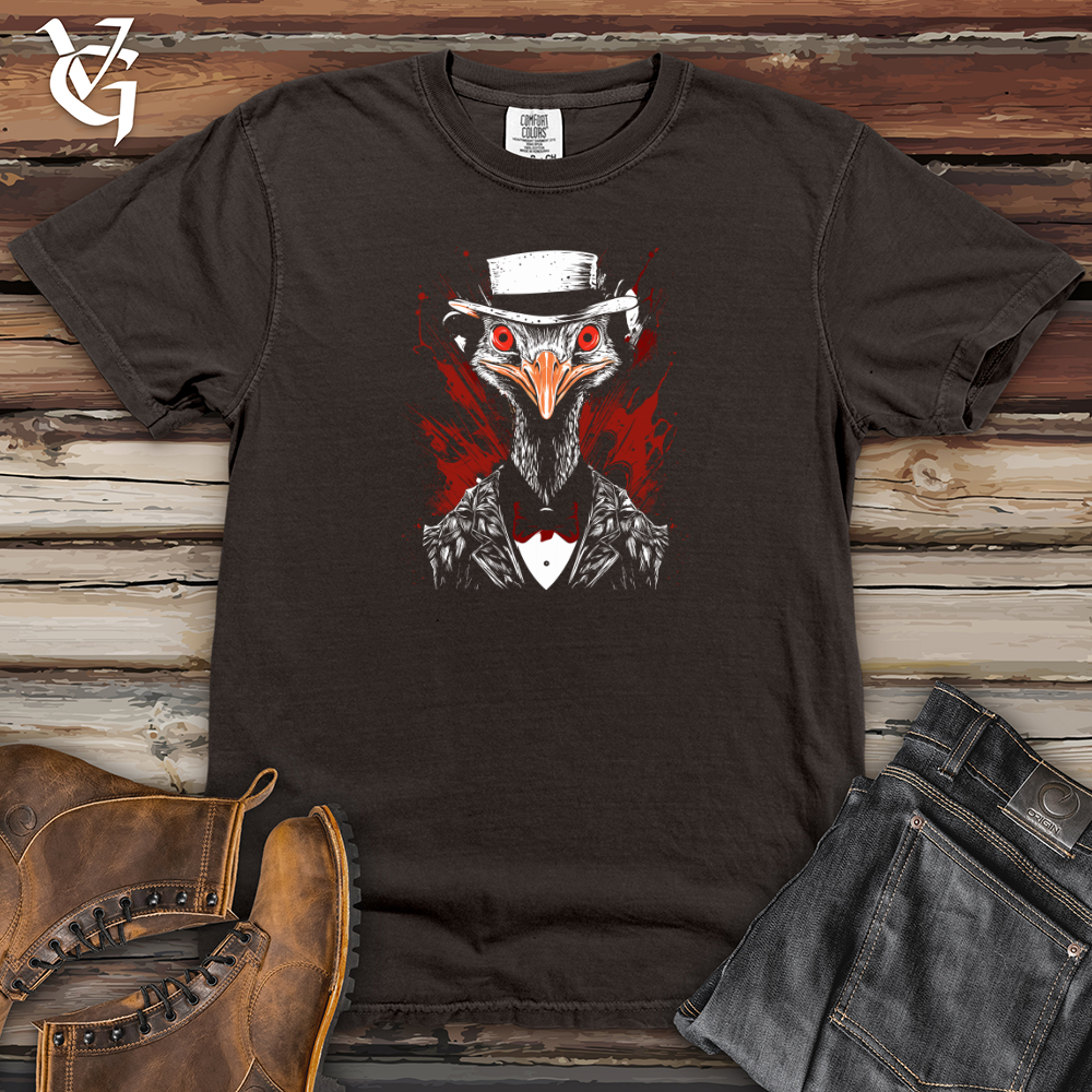 Viking Goods Ostrich Dapper Gent Heavy Cotton Comfort Colors Tee Pepper / L