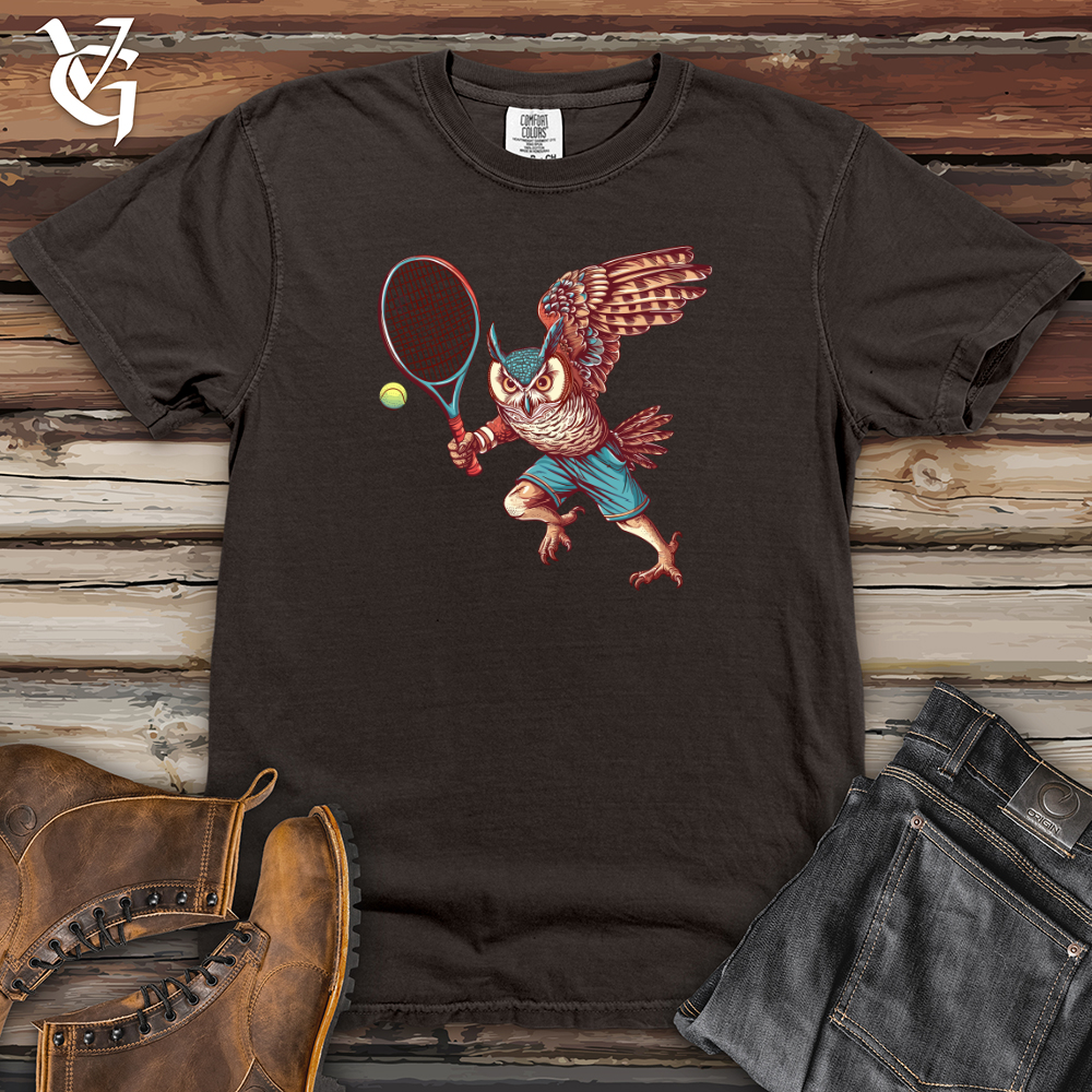 Viking Goods Owl Tennis Champion Heavy Cotton Comfort Colors Tee Pepper / L