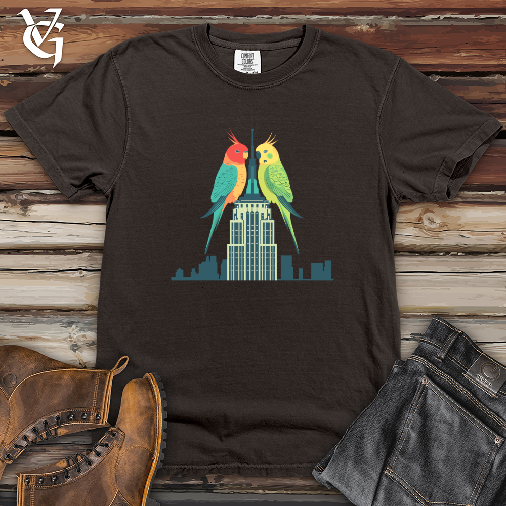 Viking Goods Parakeet Skyscraper Perch Heavy Cotton Comfort Colors Tee Pepper / L