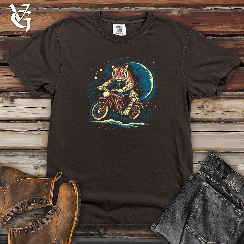 Viking Goods Retro Cosmic Bicycle Tiger Heavy Cotton Comfort Colors Tee Pepper / L