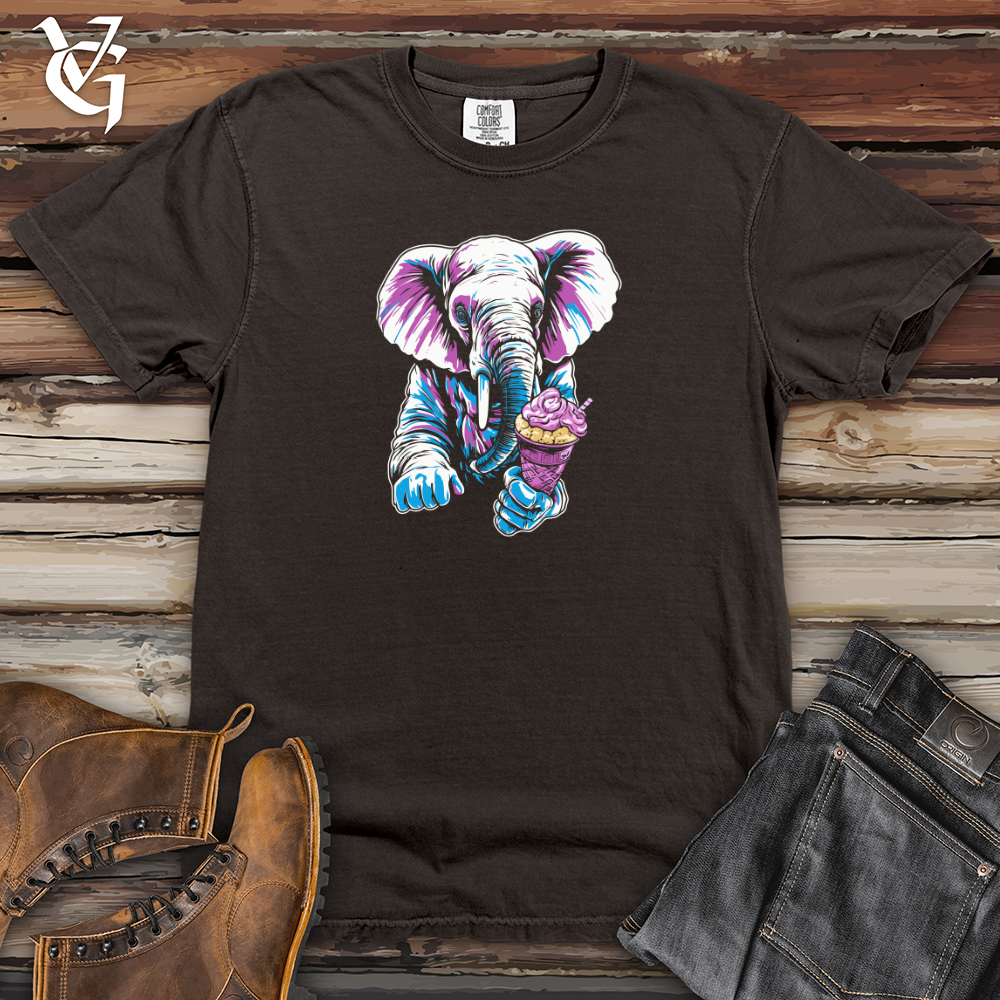 Viking Goods Retro Cosmic Ice Cream Elephant Heavy Cotton Comfort Colors Tee Pepper / L