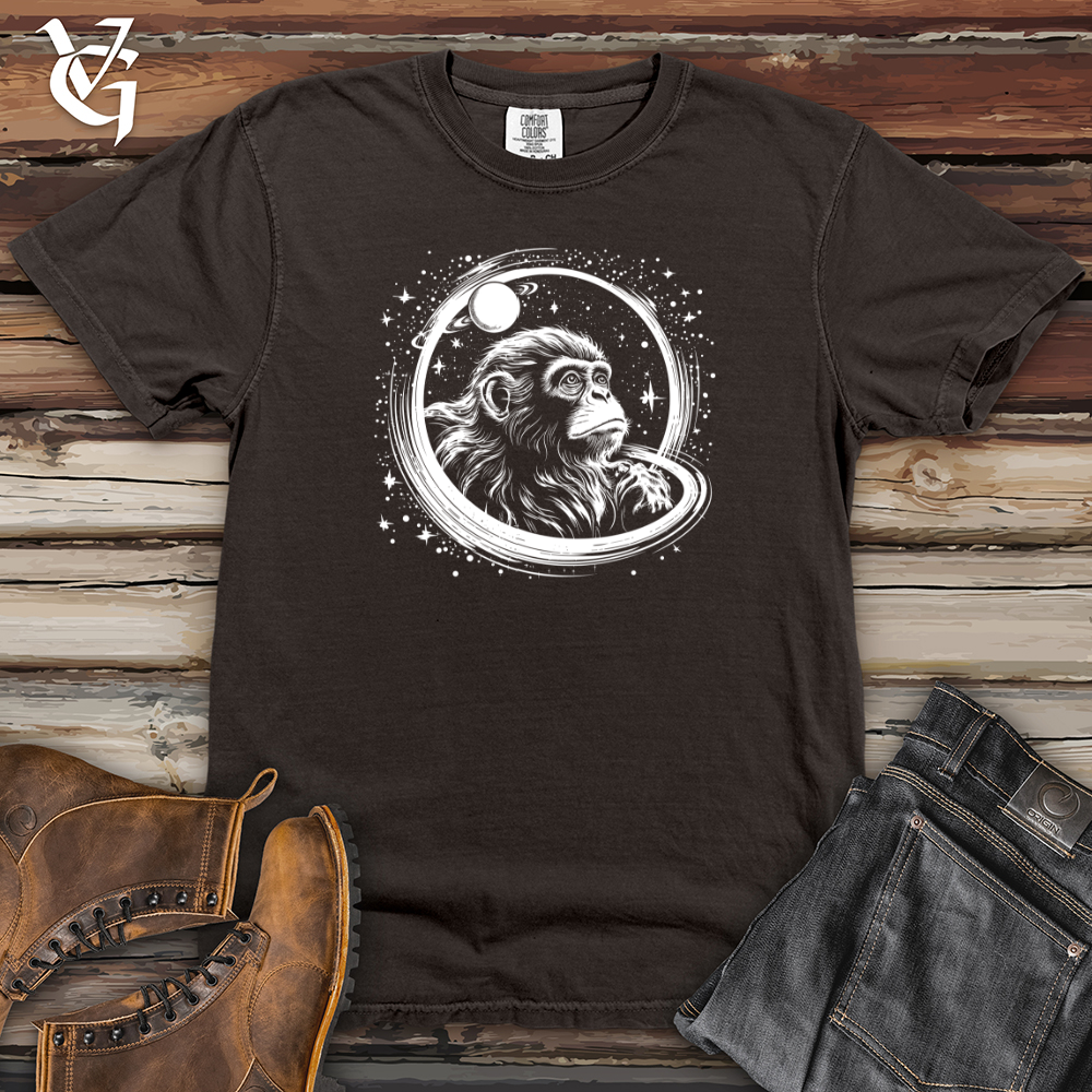 Viking Goods Retro Cosmic Monkey Heavy Cotton Comfort Colors Tee Pepper / L