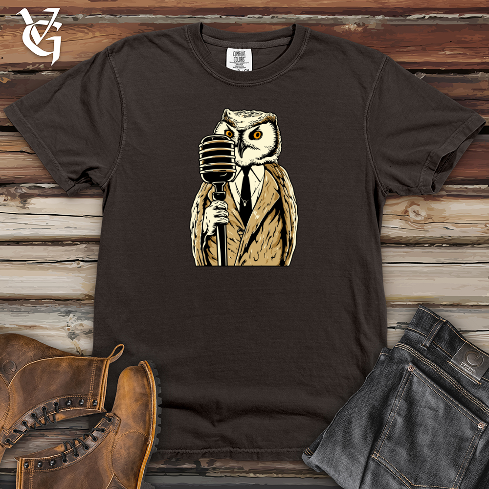 Viking Goods Retro Melodic Owl Heavy Cotton Comfort Colors Tee Pepper / L