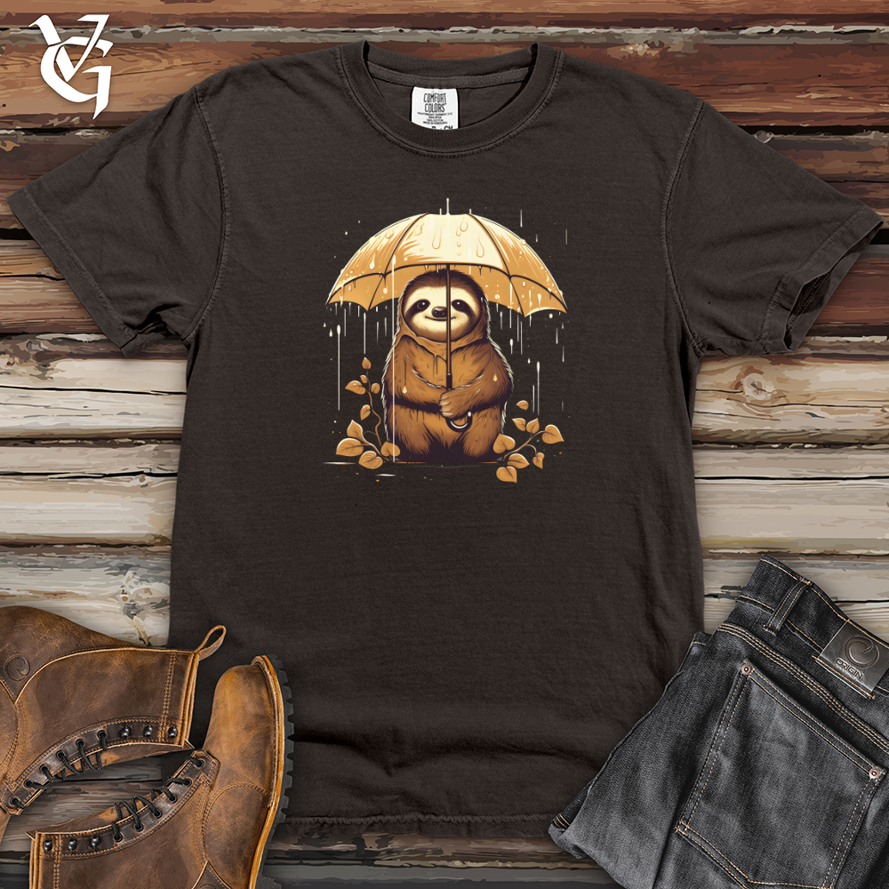 Viking Goods Sloth Rainy Day Umbrella Bravery Heavy Cotton Comfort Colors Tee Pepper / L