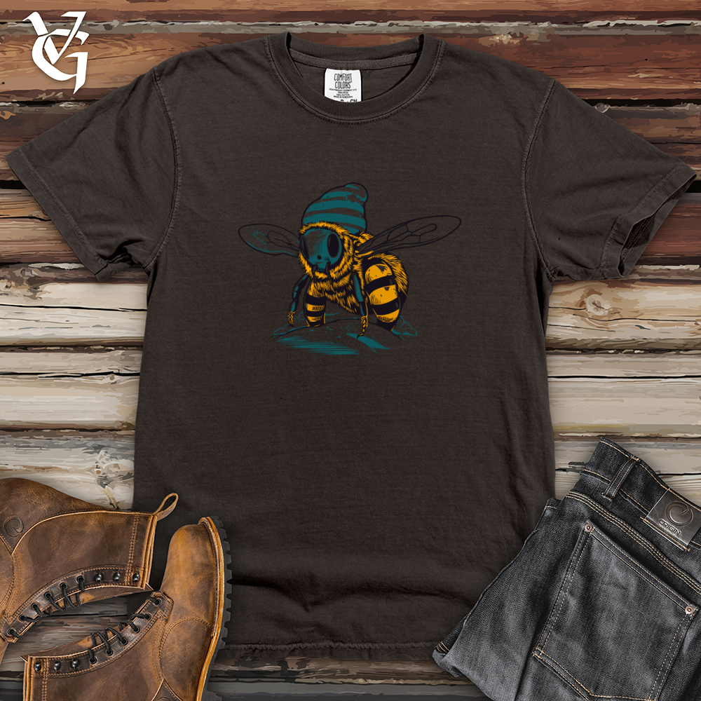 Viking Goods Stylish Beanie Bee Heavy Cotton Comfort Colors Tee Pepper / L