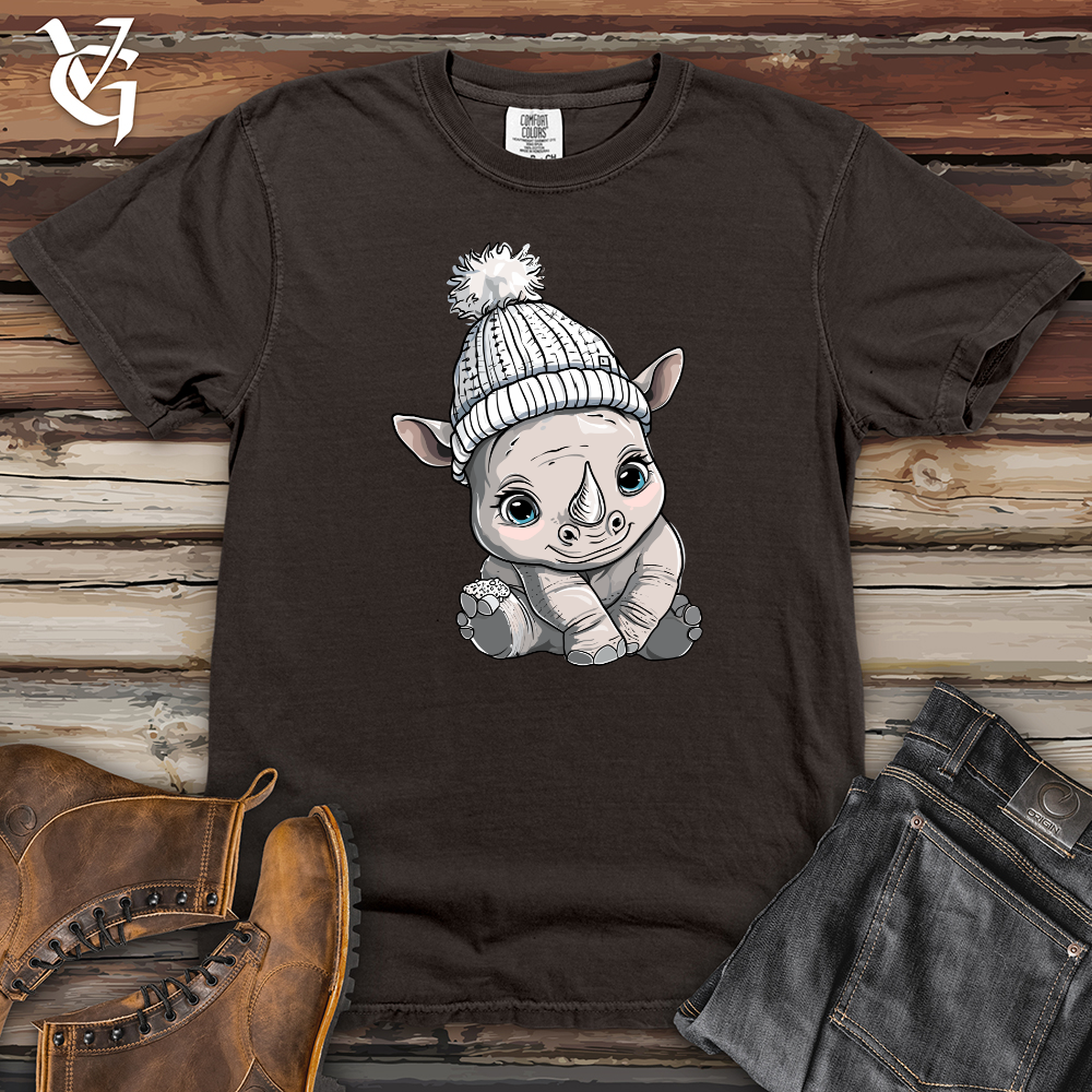 Viking Goods Winter Rhino Cuddles Heavy Cotton Comfort Colors Tee Pepper / L