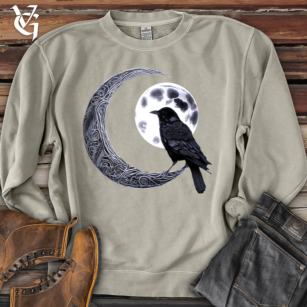 Viking Goods Raven & Moon Negotiations Pigment-Dyed Crewneck Pigment Cement / L