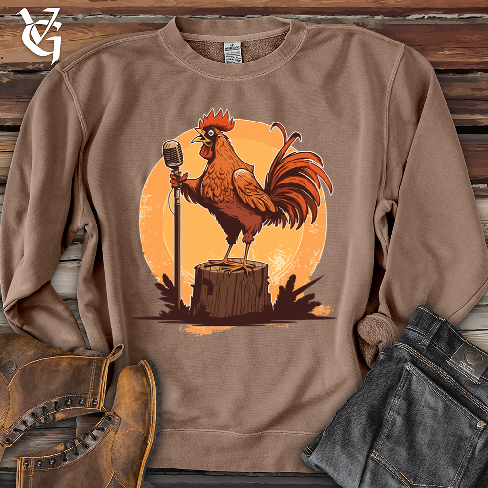 Viking Goods Chicken Rockstar Midweight Crewneck Pigment Clay / L