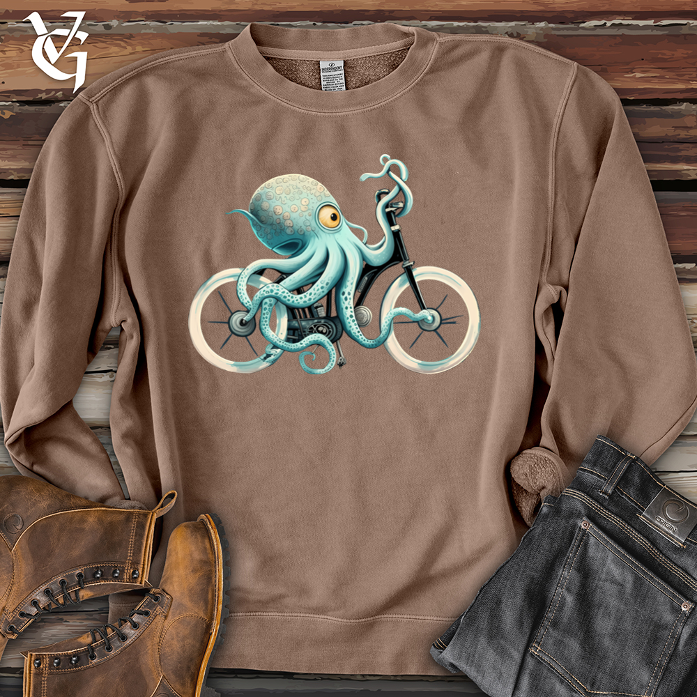Viking Goods Octobike Banjo Bison Pigment-Dyed Crewneck Pigment Clay / L