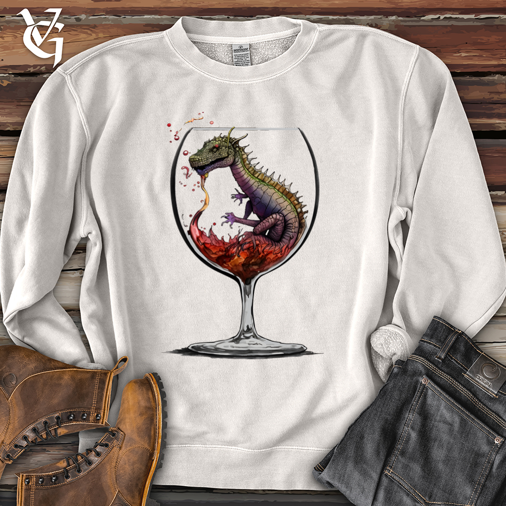 Viking Goods Dragons Drink Pigment-Dyed Crewneck Pigment Ivory / L