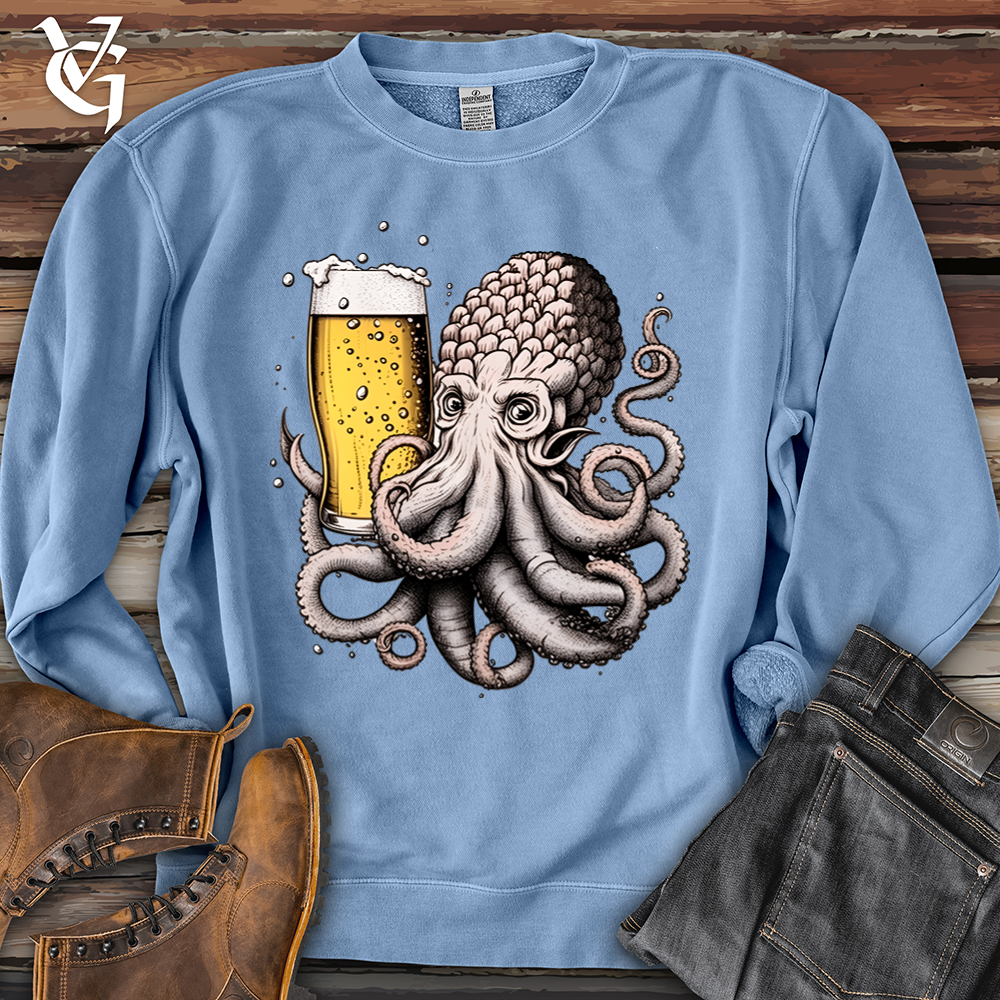 Viking Goods Hoptopus Pigment-Dyed Crewneck Pigment Light Blue / L