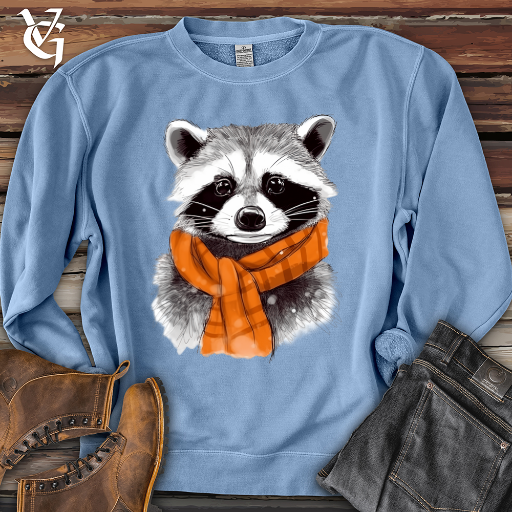 Viking Goods Raccoon Chief Banjo Bison Pigment-Dyed Crewneck Pigment Light Blue / L