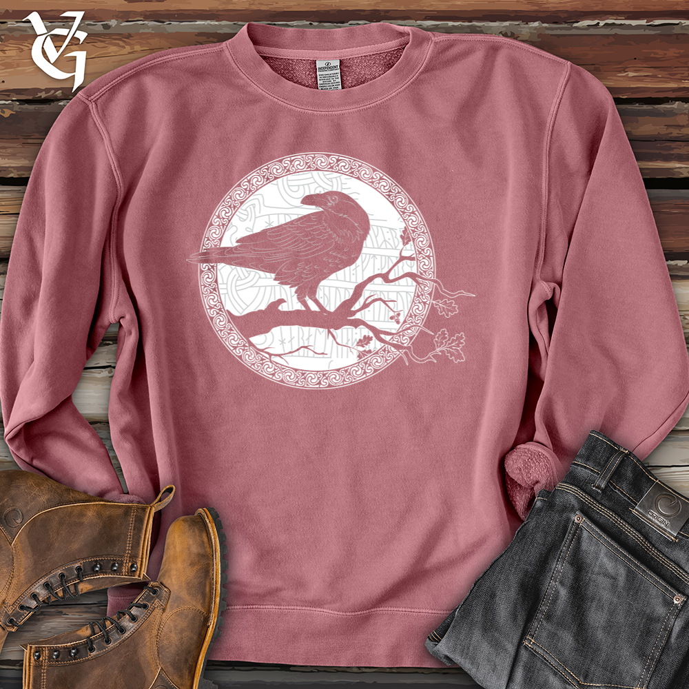 Viking Goods White Raven Winter Pigment-Dyed Crewneck Pigment Maroon / L