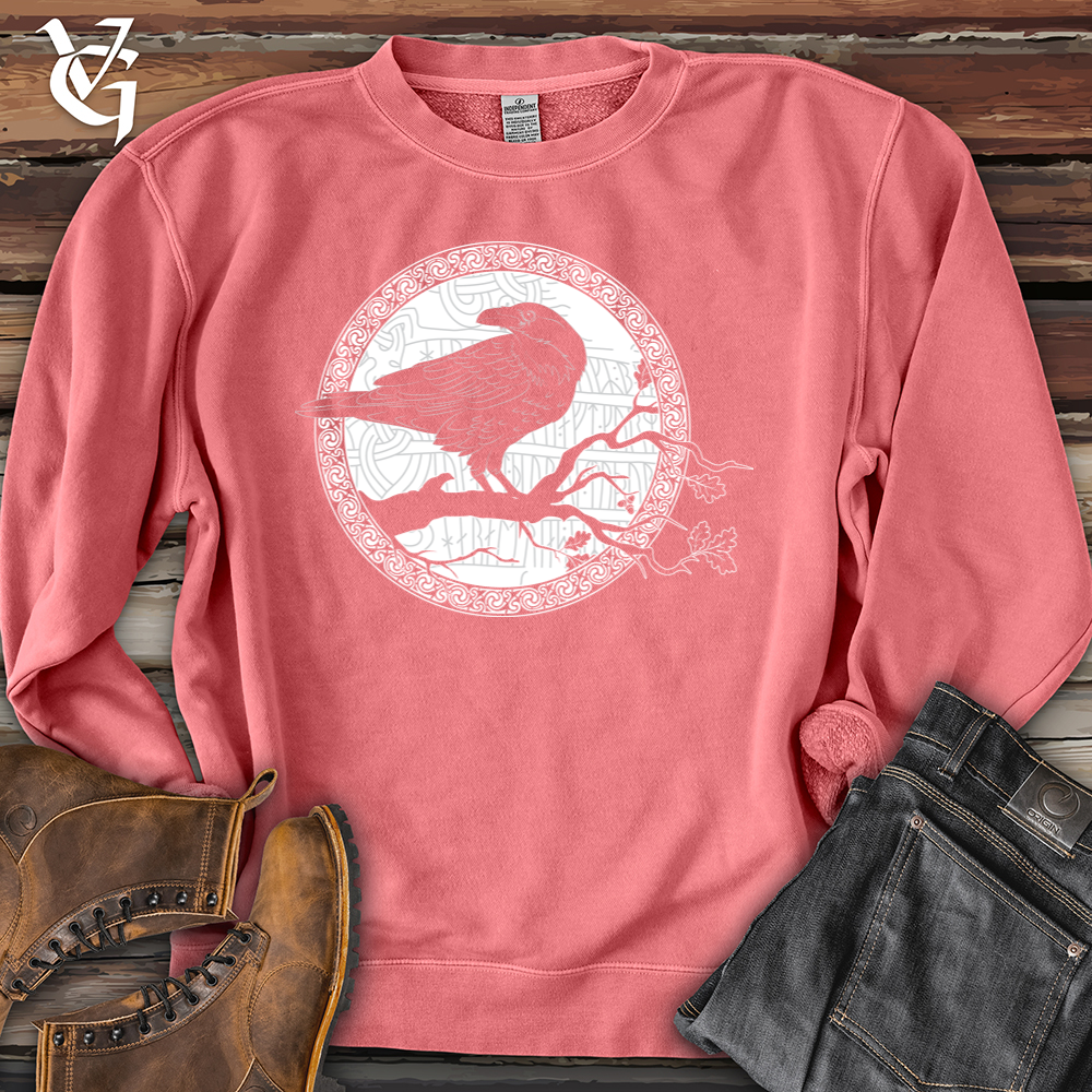 Viking Goods White Raven Winter Pigment-Dyed Crewneck Pigment Pink / L