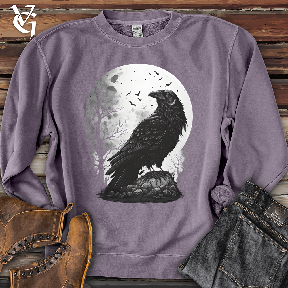 Viking Goods Midnight Raven Perch Pigment-Dyed Crewneck Pigment Plum / L