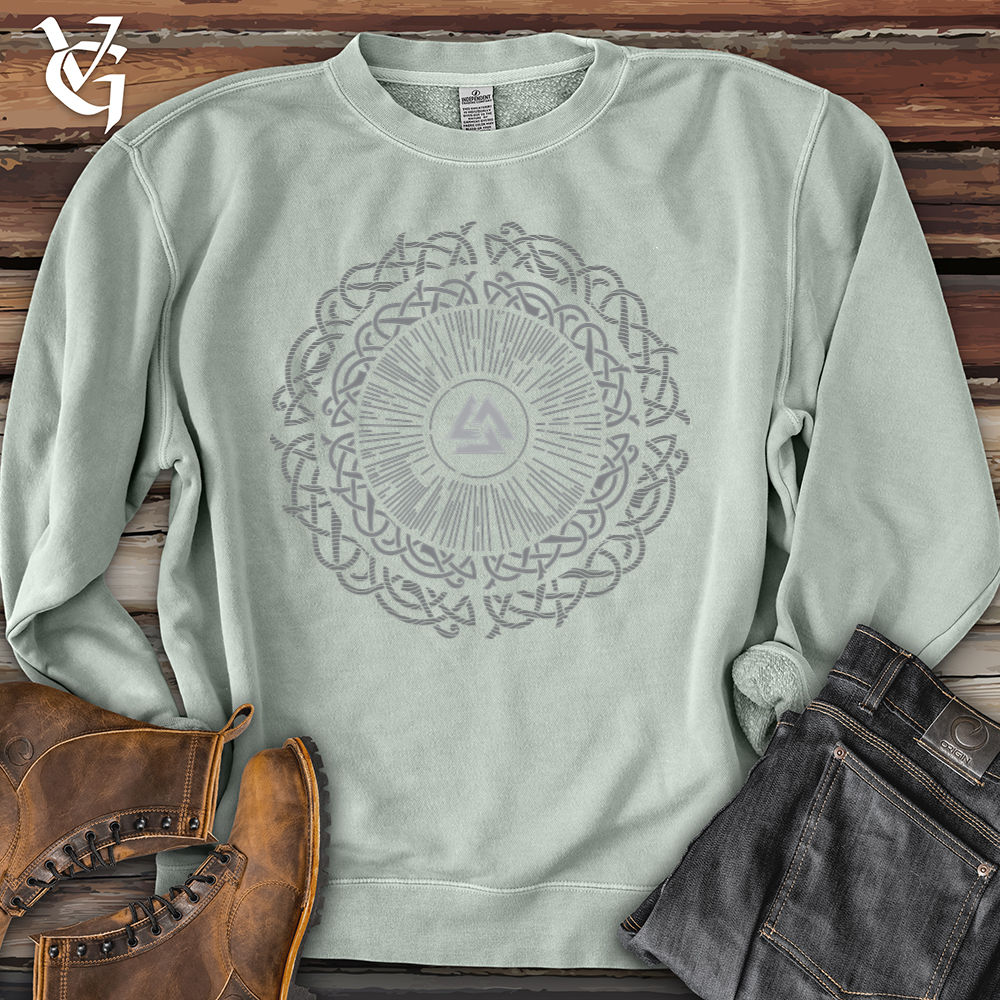 Viking Goods Ancient Round Celtic Pigment-Dyed Crewneck Pigment Sage / L