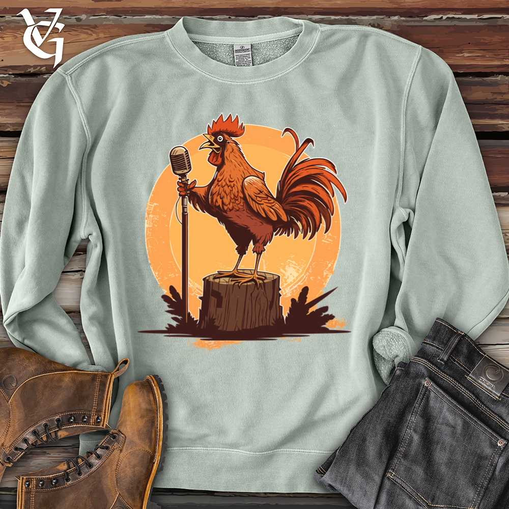 Viking Goods Chicken Rockstar Midweight Crewneck Pigment Sage / L