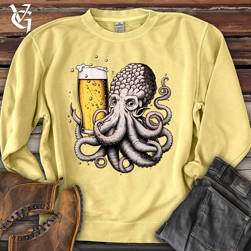 Viking Goods Hoptopus Pigment-Dyed Crewneck Pigment Yellow / L