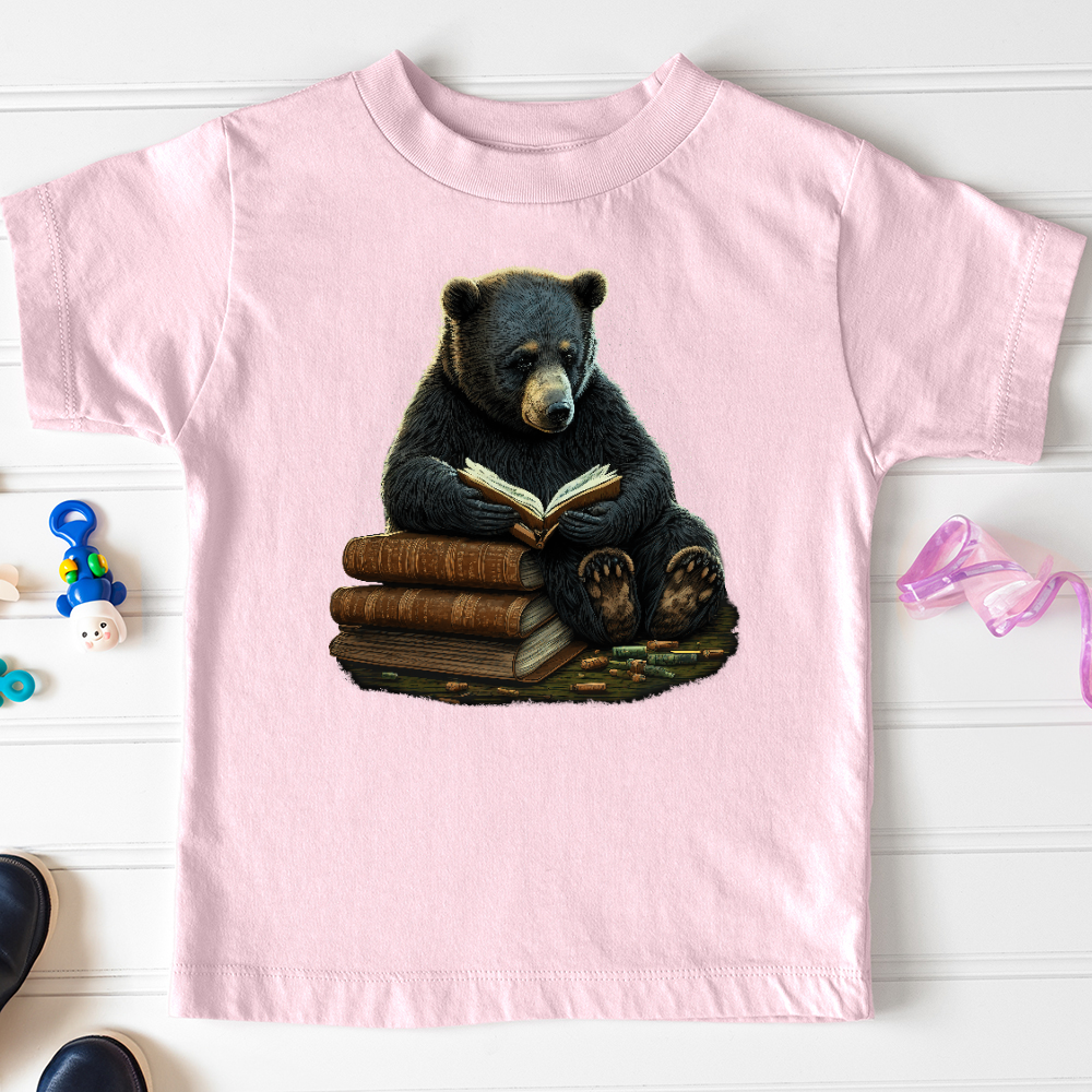Viking Goods Studious Bear Toddler Tee Pink / 2T