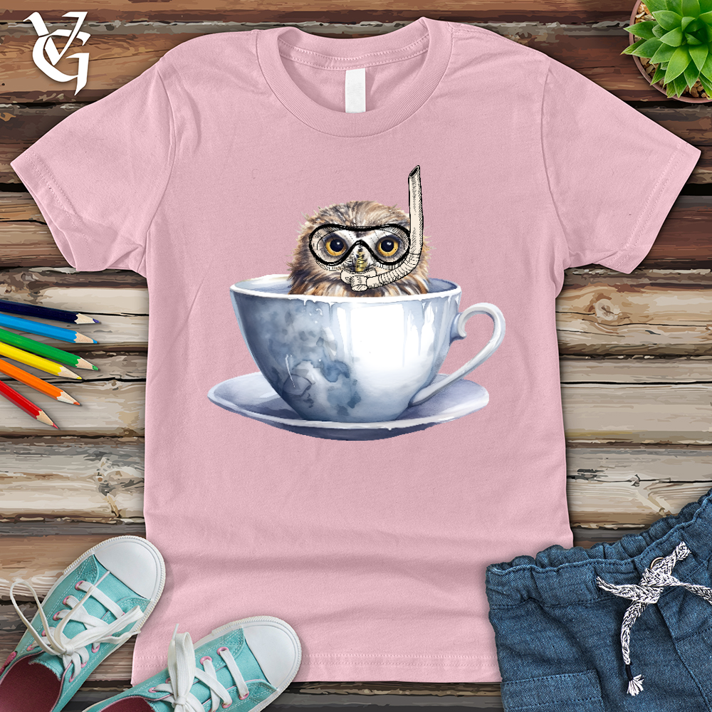 Viking Goods Snorkeling Owl Youth Tee Pink / L