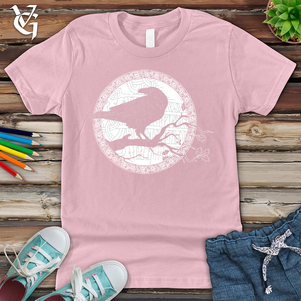 Viking Goods White Raven Winter Youth Tee Pink / L