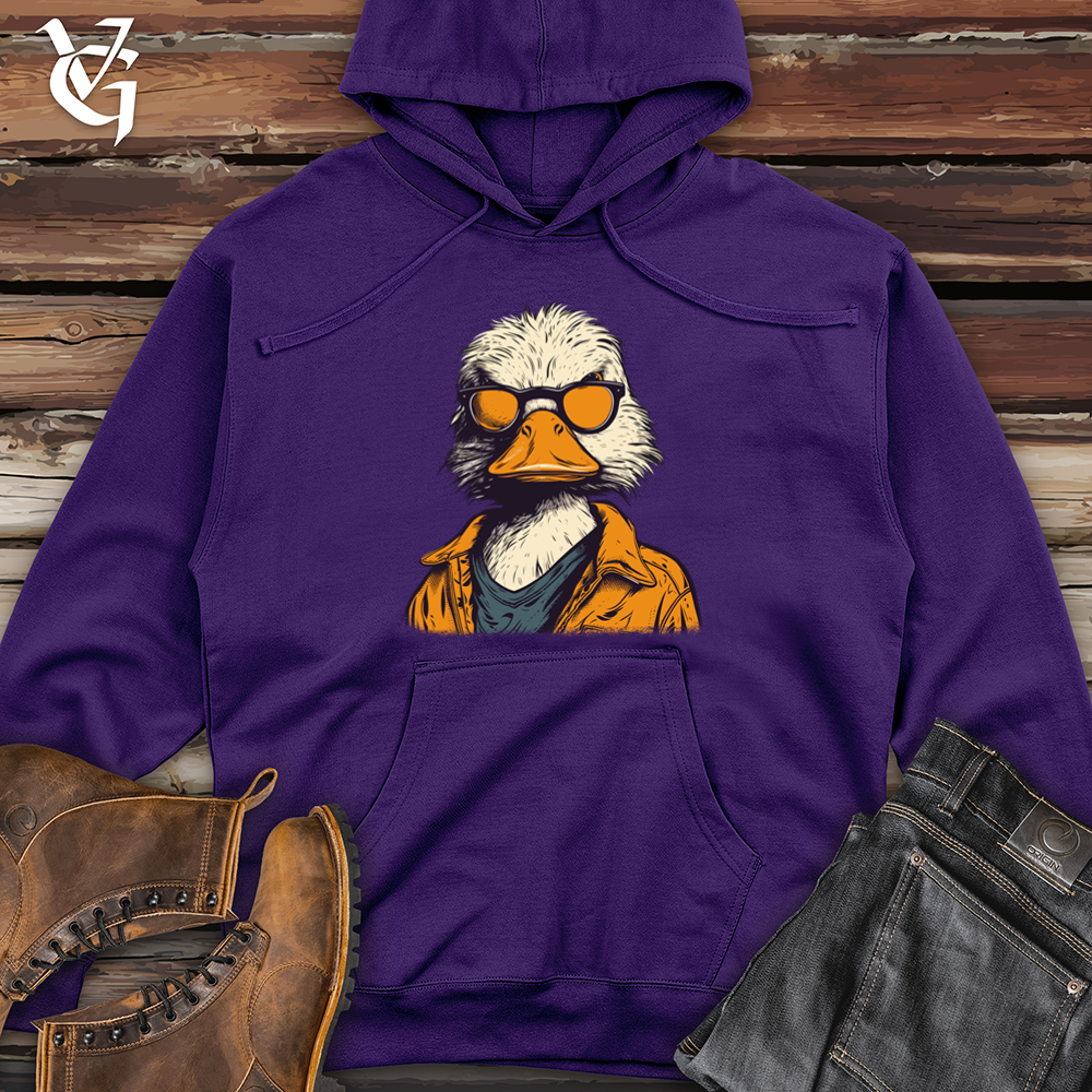 Viking Goods Duck Poised Quack Midweight Hooded Sweatshirt Purple / L