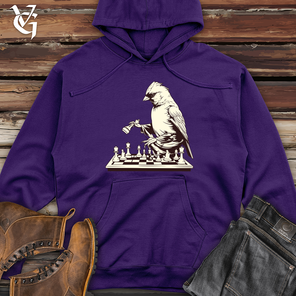 Viking Goods Finch Feathered Chess Midweight Hooded Sweatshirt Purple / L
